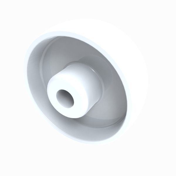 Nylon 63mm 9.5mm Bore Plain Bearing Wheel 120kg Load