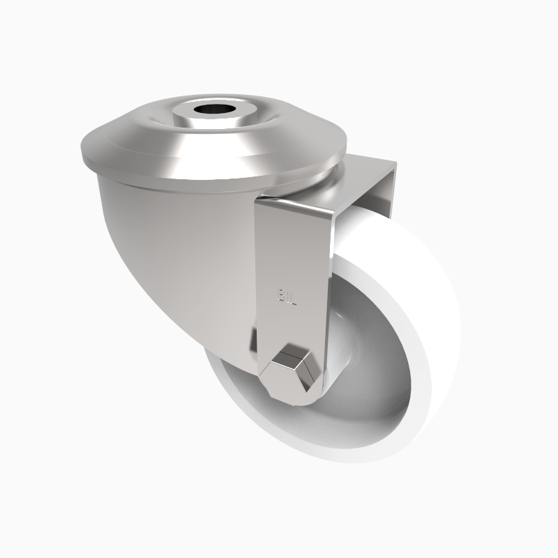 Nylon Bolt Hole Swivel Castor 80mm 150kg Load