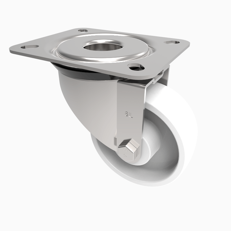 Polypropylene Plate Swivel Castor 80mm 90kg Load