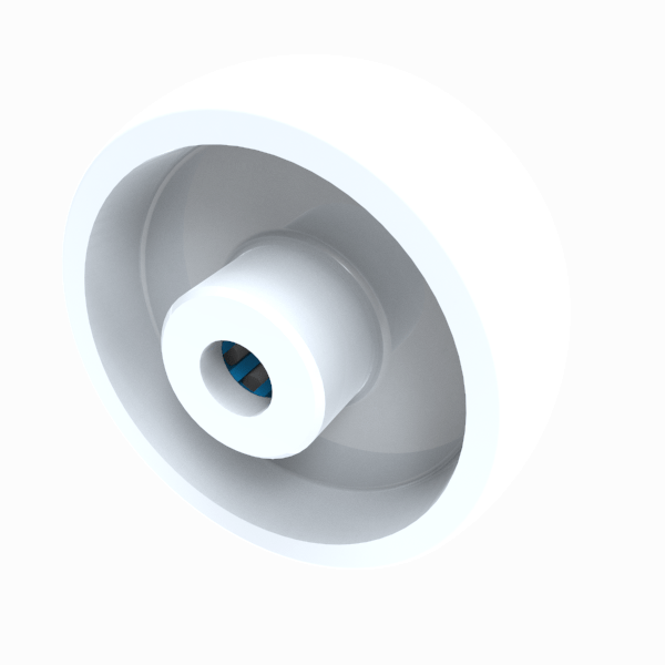 Nylon 80mm Roller Bearing Wheel 150kg Load