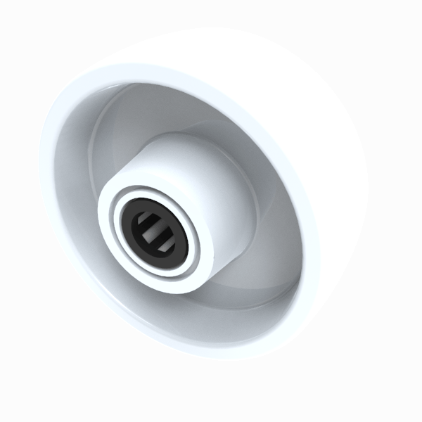 Polypropylene 80mm Roller Bearing Wheel 90kg Load