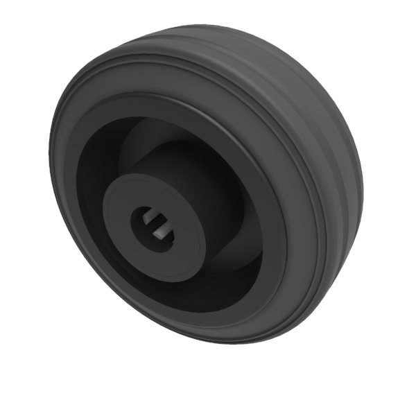 Black Rubber 80mm Roller Bearing 50kg Load