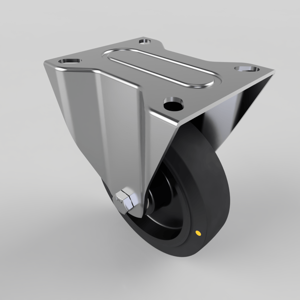 Electrically Conductive Rubber Plate Fixed Castor 150mm 300kg Load
