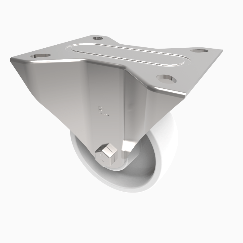 Polypropylene Plate Fixed Castor 80mm 90kg Load