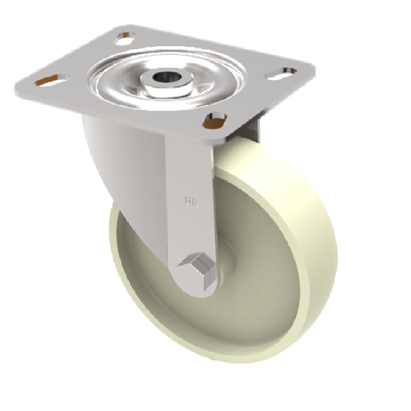 Nylon Plate Swivel Castor 100mm 220kg Load