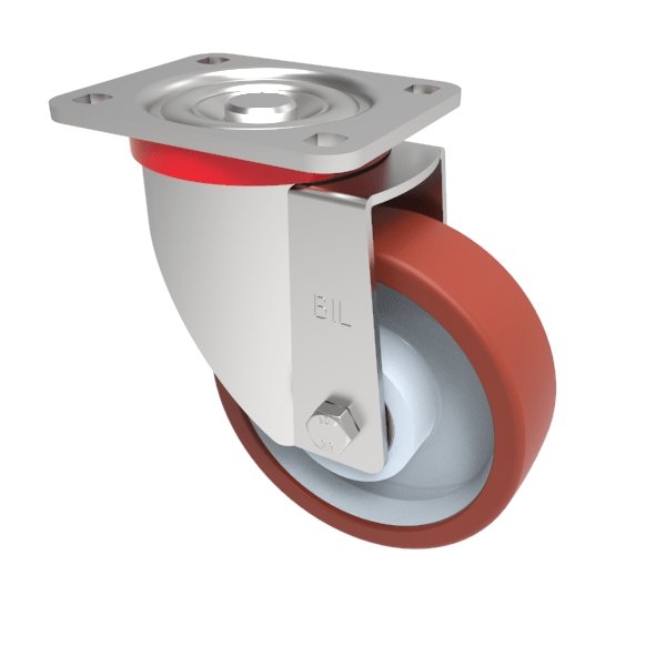 Polyurethane Nylon Plate Swivel Castor 160mm 600kg Load