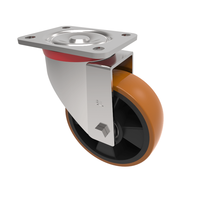 Polyurethane Nylon Plate Swivel Castor 150mm 600kg Load