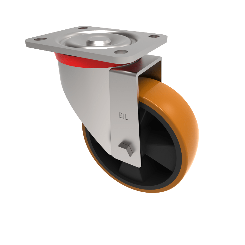 Polyurethane Nylon Plate Swivel Castor 150mm 600kg Load