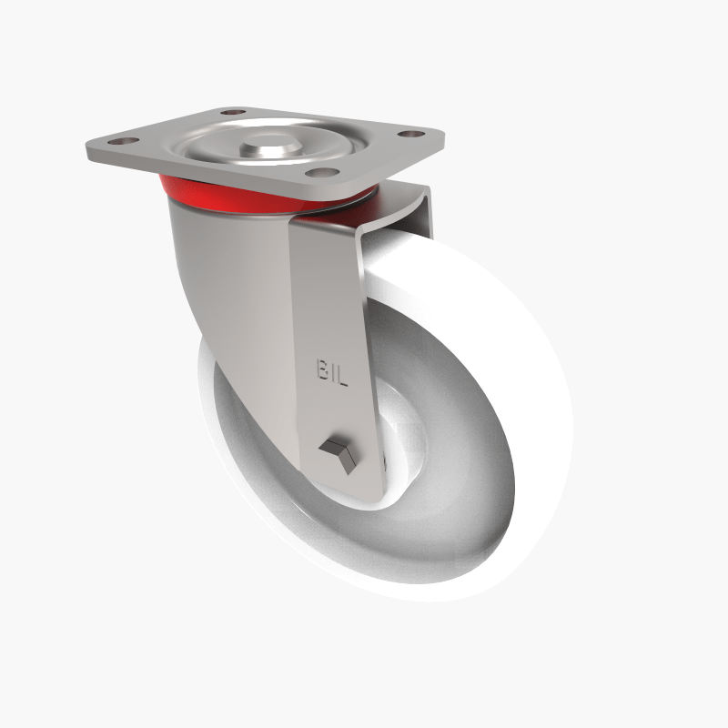 Nylon Plate Swivel Castor 200mm 800kg Load