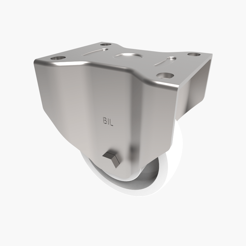 Nylon Plate Fixed Castor 125mm 750kg Load