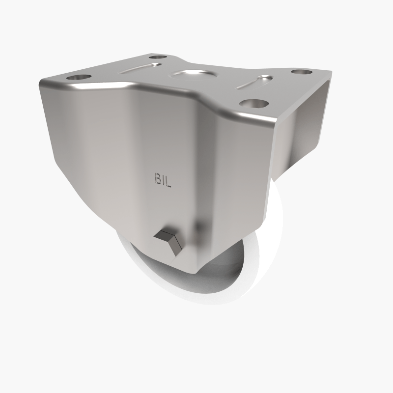 Nylon Plate Fixed Castor 125mm 750kg Load