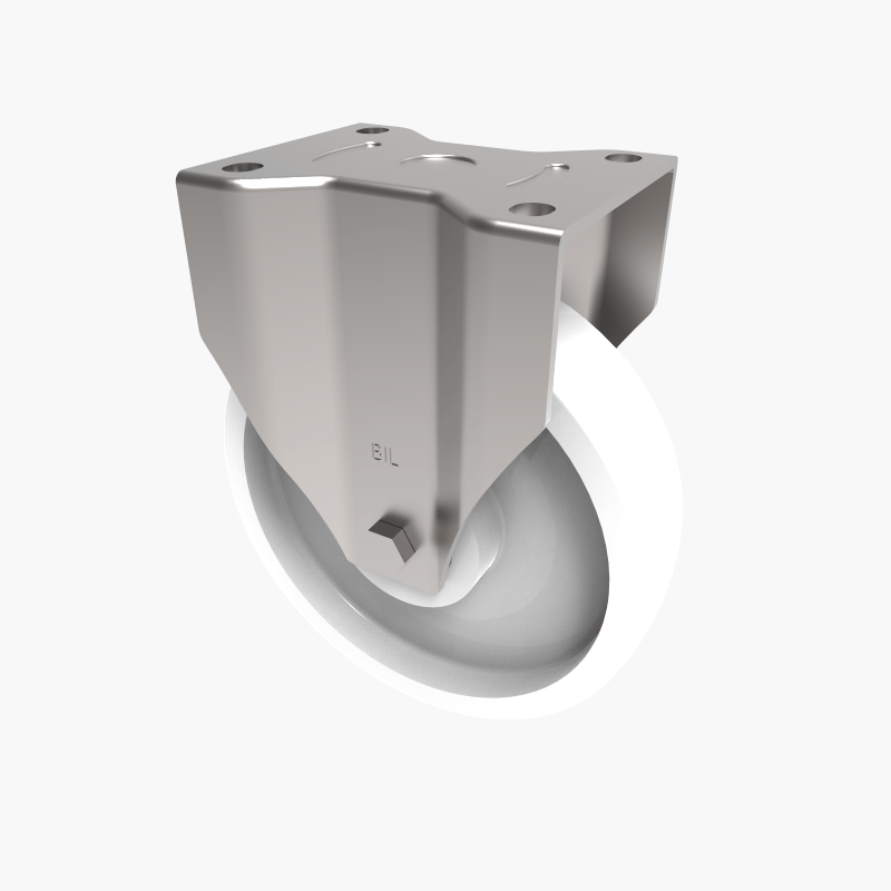 Nylon Plate Fixed Castor 200mm 800kg Load