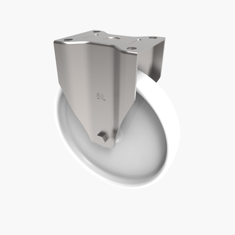 Nylon Plate Fixed Castor 250mm 800kg Load