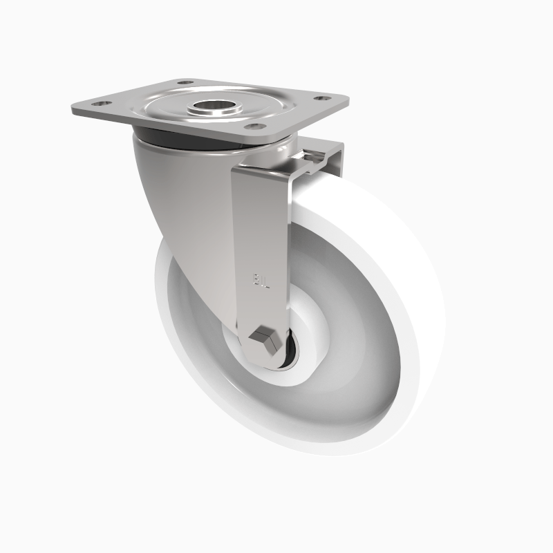 Nylon Plate Swivel Castor 200mm 500kg Load