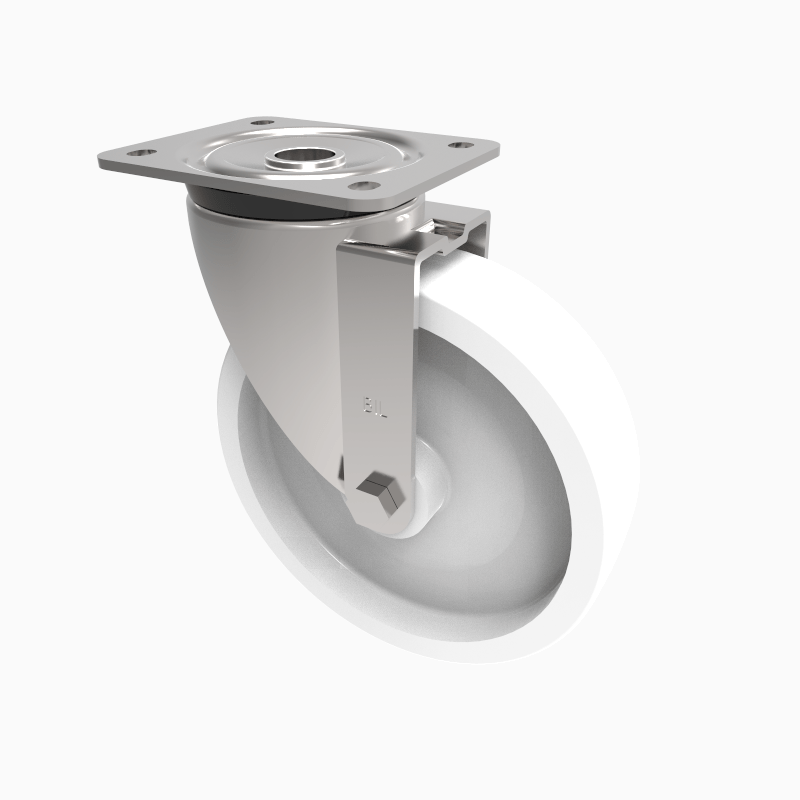 Nylon Plate Swivel Castor 200mm 500kg Load