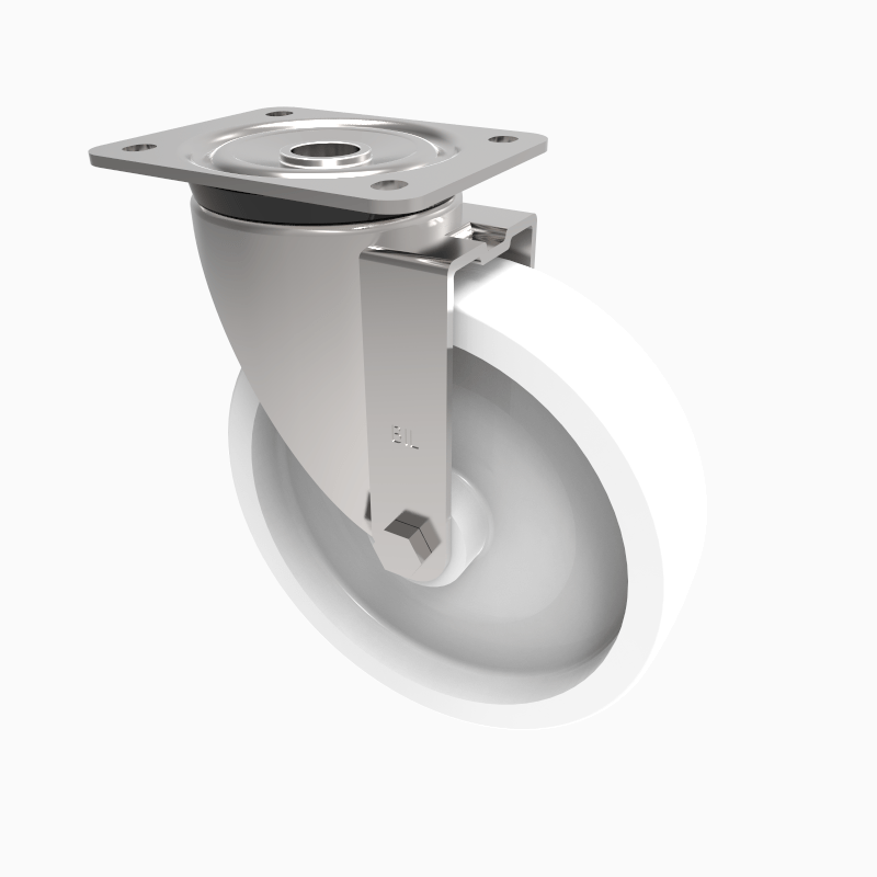 Nylon Plate Swivel Castor 200mm 500kg Load