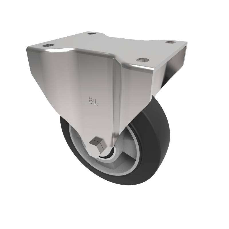 Elastic Rubber on Aluminium Plate Fixed Castor 150mm 350kg Load