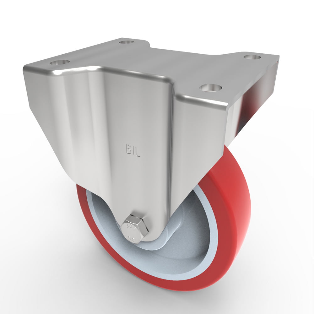 Polyurethane Nylon Plate Fixed Castor 150mm 500kg Load