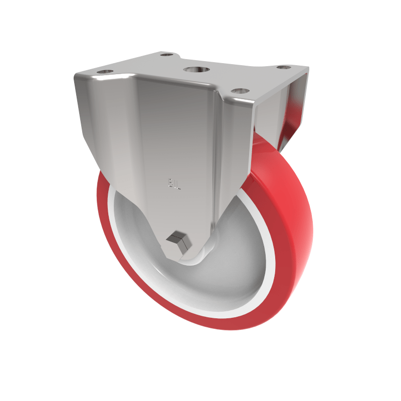 Polyurethane Nylon Plate Fixed Castor 200mm 700kg Load
