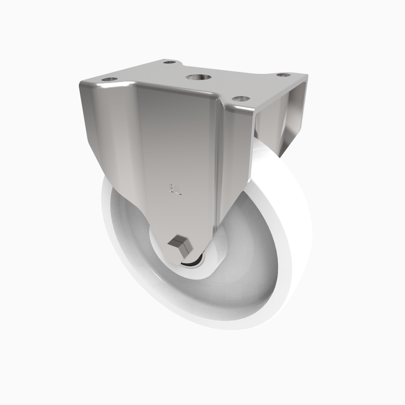 Nylon Plate Fixed Castor 200mm 700kg Load