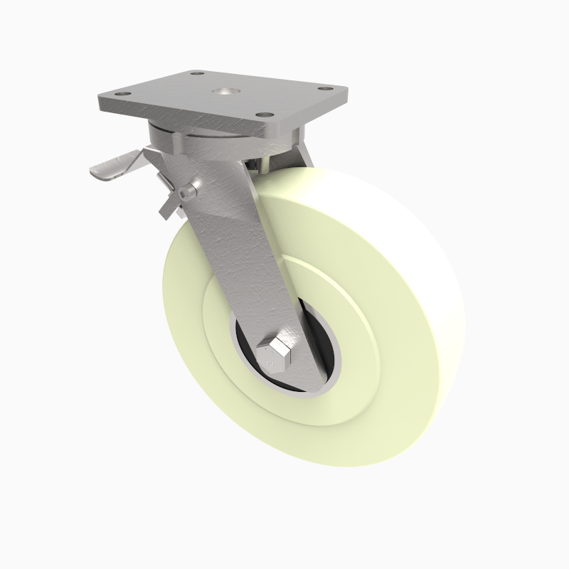 Nylon Plate Swivel Castor Brake 300mm 3000kg Load