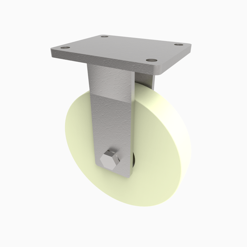 Nylon Plate Fixed Castor 250mm 3000kg Load