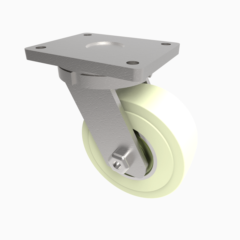 Nylon Plate Swivel Castor 200mm 4500kg Load