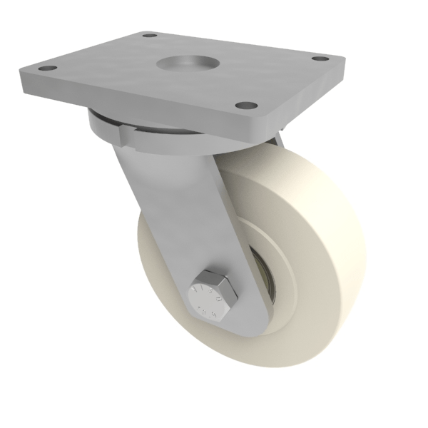 Nylon Plate Swivel Castor 250mm 6000kg Load