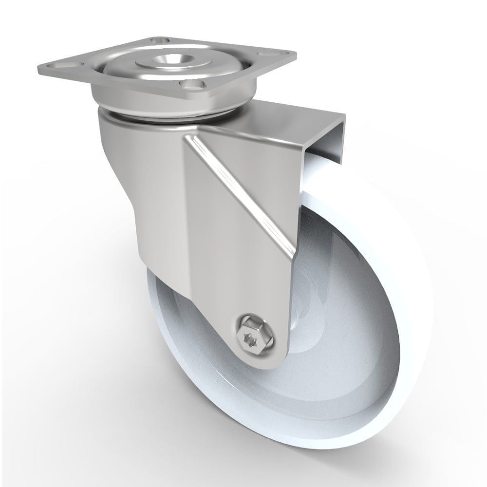 Nylon Plate Swivel Castor 100mm 70kg Load