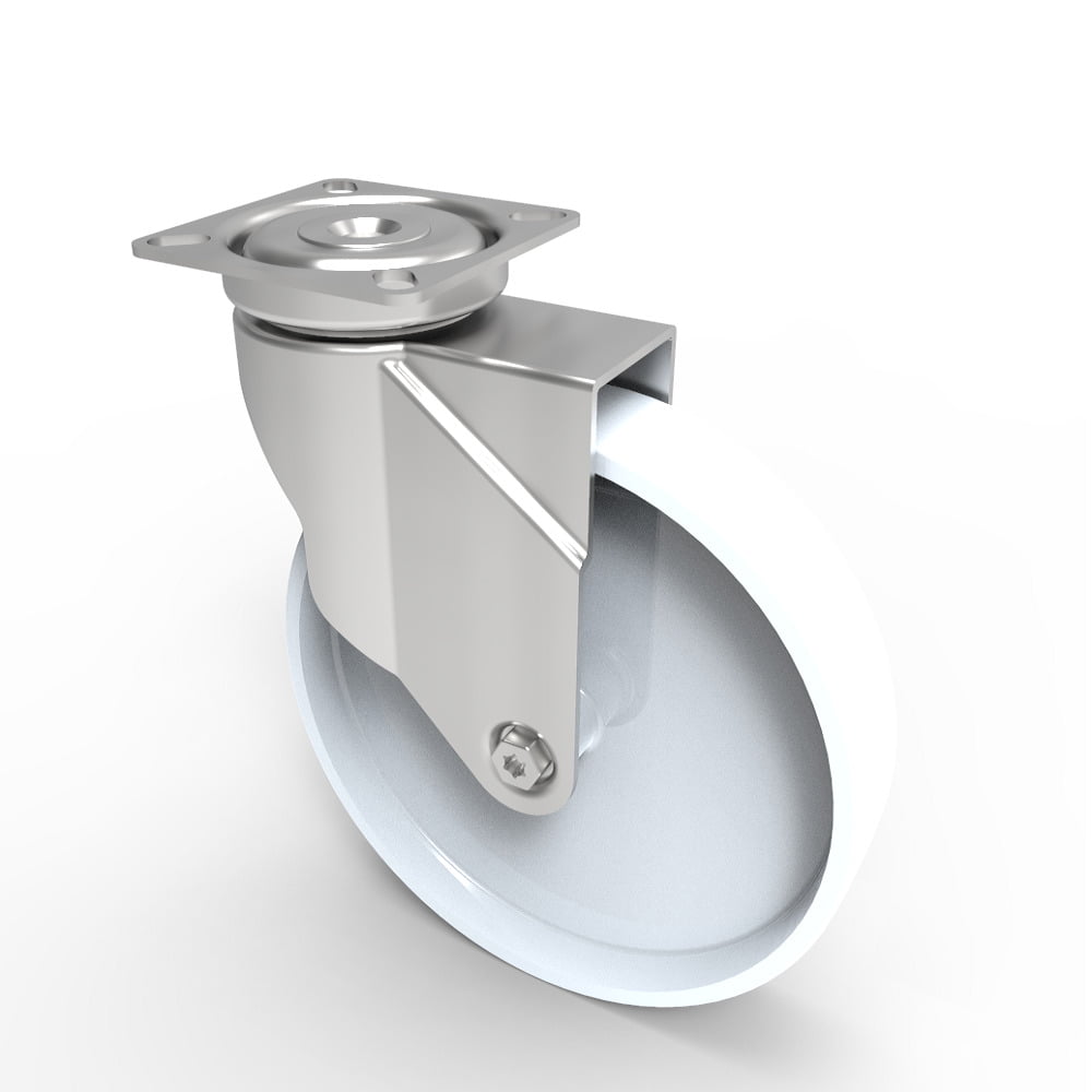 Nylon Plate Swivel Castor 125mm 80kg Load