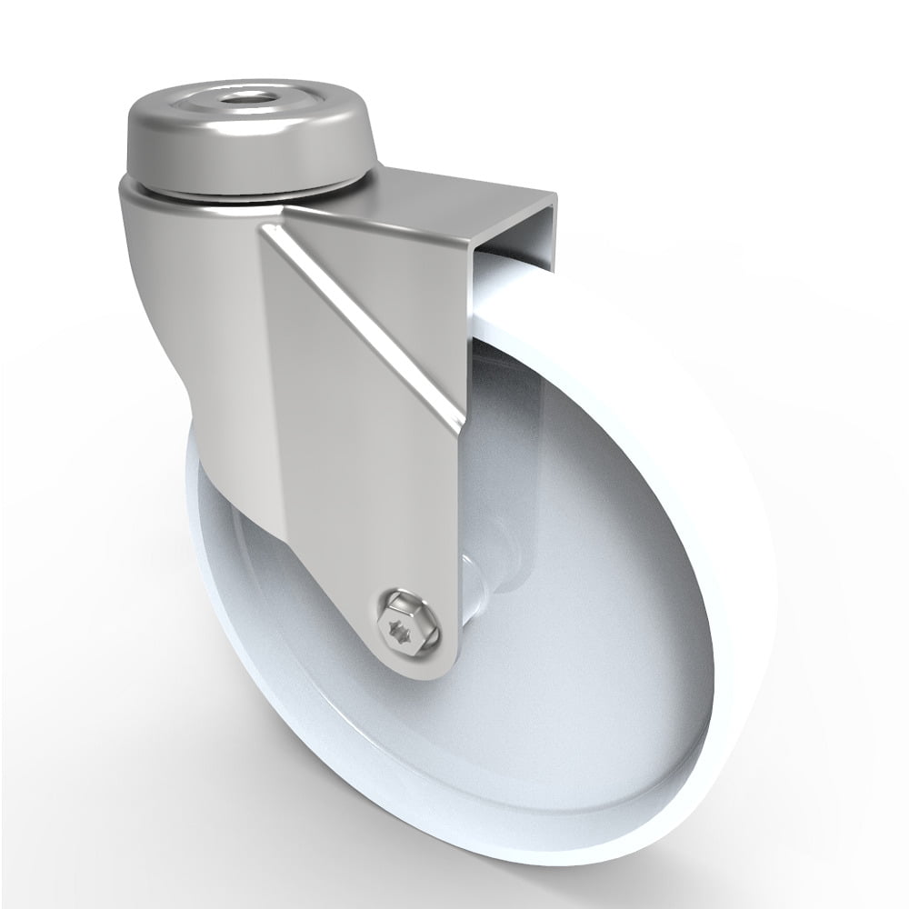 Nylon Bolt Hole Swivel Castor 125mm 80kg Load