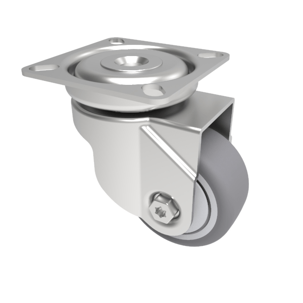 Rubber Swivel Castor Plate 50mm 50kg