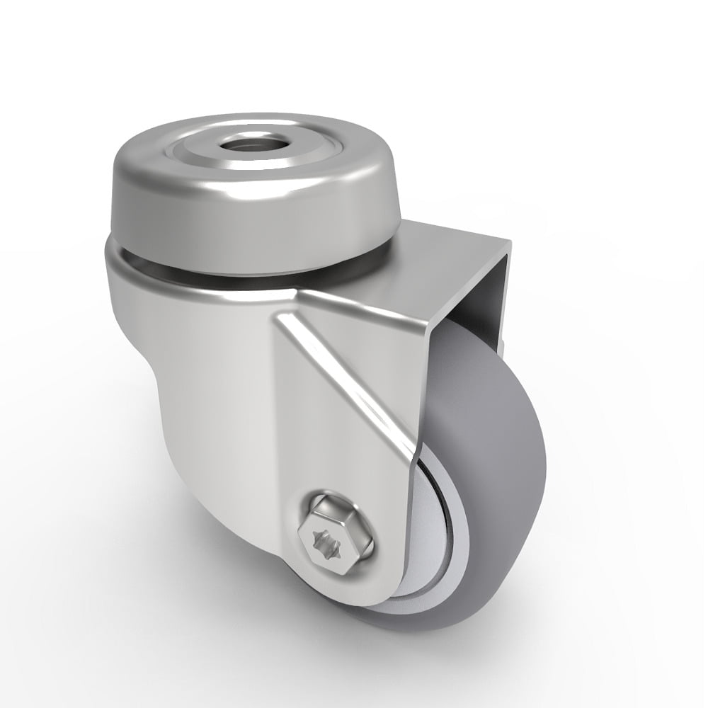 Rubber Swivel Castor Bolt Hole 50mm 50kg