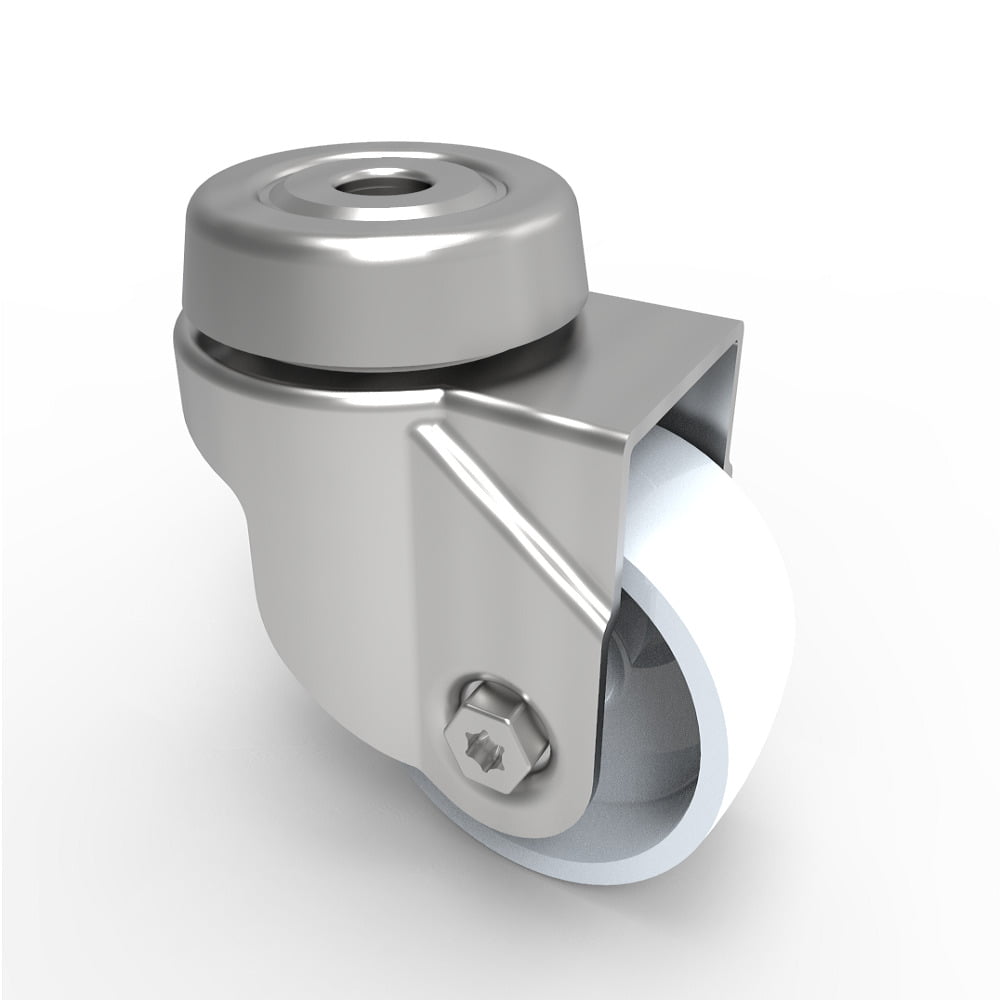 Nylon Bolt Hole Swivel Castor 50mm 50kg Load