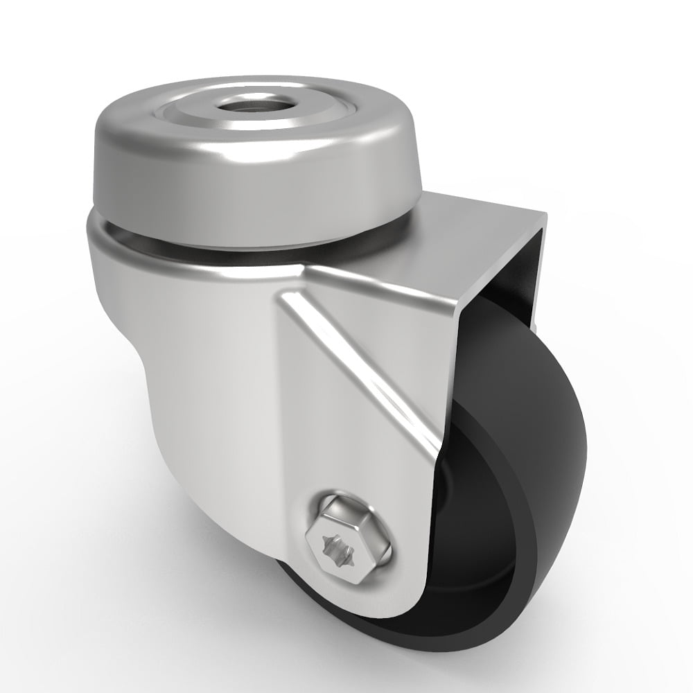 Polypropylene Plate Swivel Castor 50mm 50kg Load