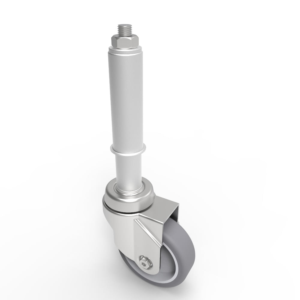 Spring Castor Rubber Swivel Castor 75mm 13kg