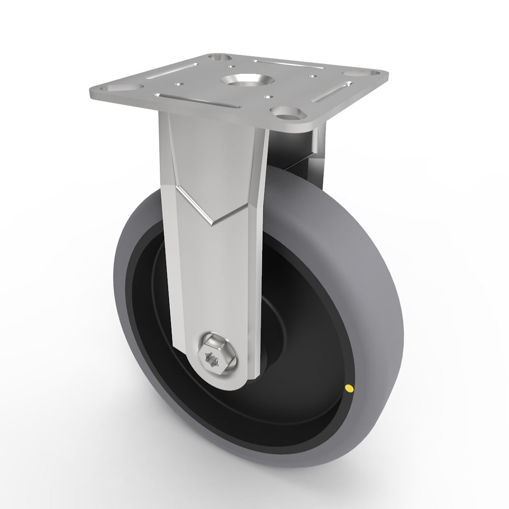 Electrically Conductive Rubber Plate Fixed Castor 100mm 70kg Load