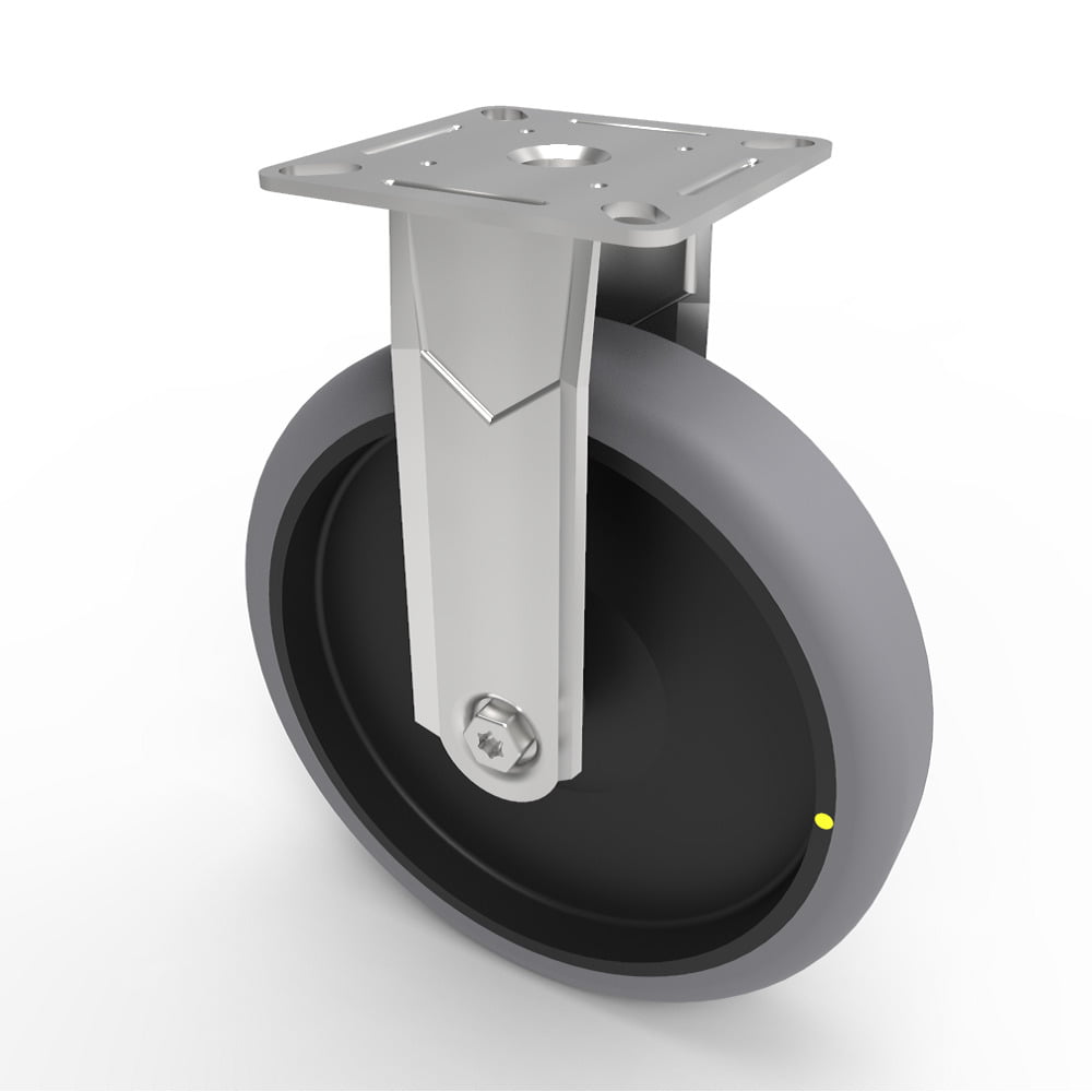 Electrically Conductive Rubber Plate Fixed Castor 125mm 80kg Load