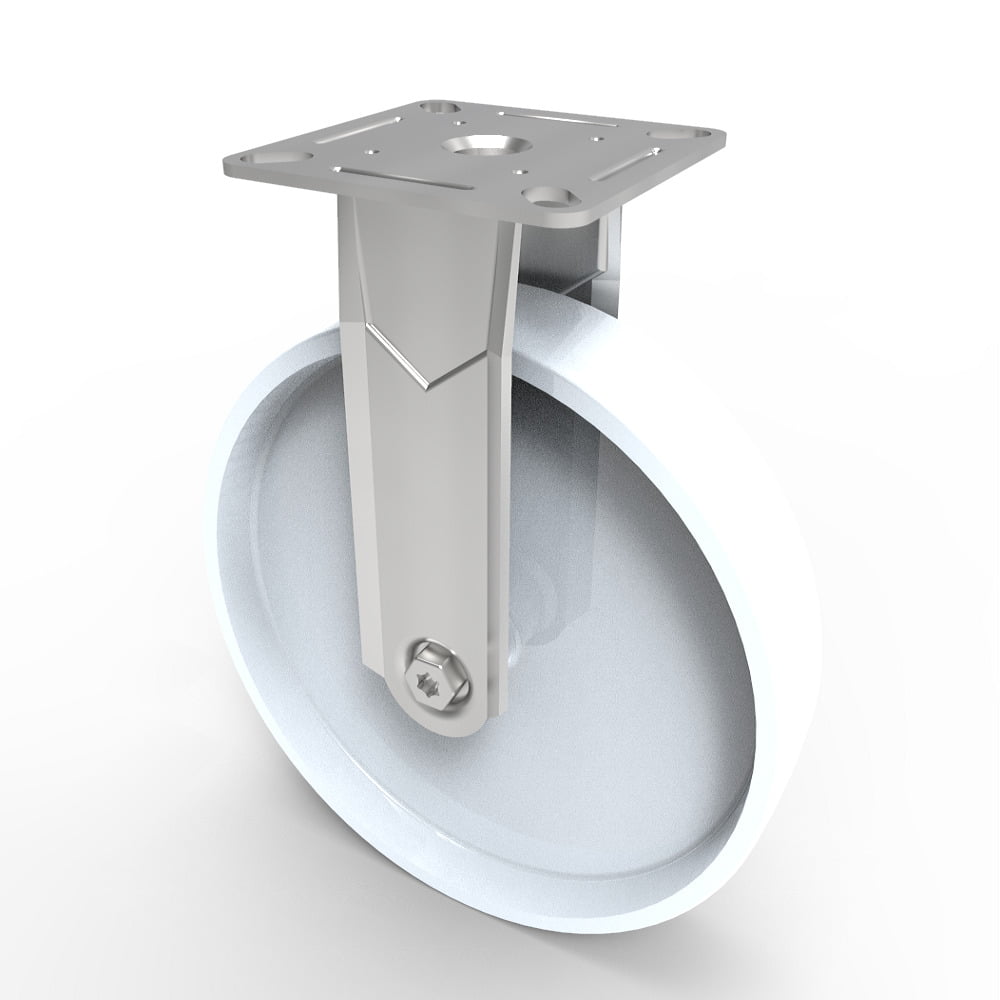 Nylon Plate Fixed Castor 125mm 80kg Load