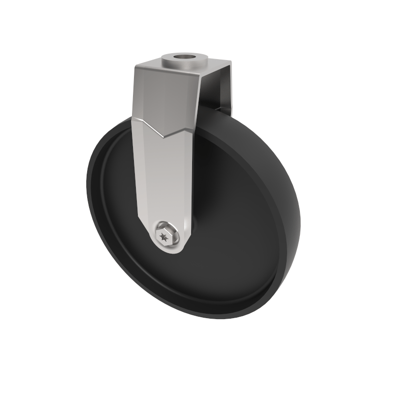 Polypropylene Bolt Hole Fixed Castor 125mm 80kg Load