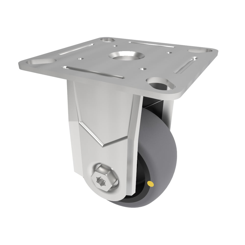 Electrically Conductive Rubber Plate Fixed Castor 50mm 50kg Load