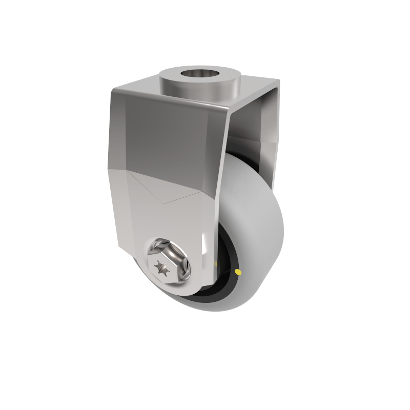 Electrically Conductive Rubber Bolt Hole Fixed Castor 50mm 50kg Load