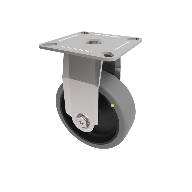 Electrically Conductive Rubber Plate Fixed Castor 75mm 60kg Load