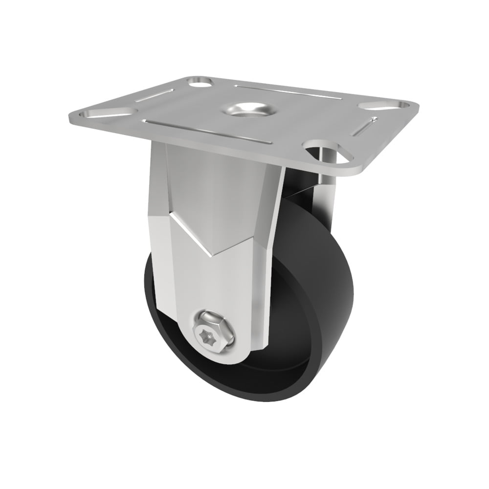 Polypropylene Plate Fixed Castor 75mm 70kg Load