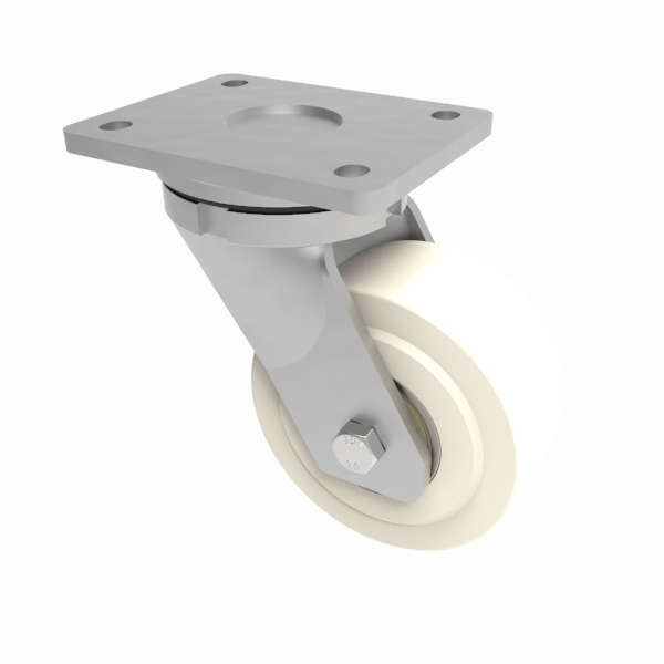Nylon Plate Swivel Castor 125mm 1500kg Load