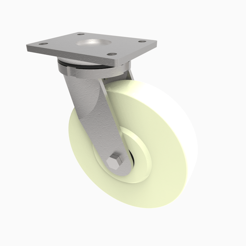 Nylon Plate Swivel Castor 200mm 1500kg Load
