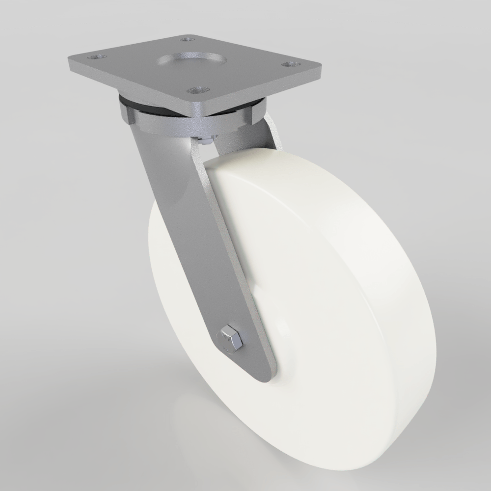 Nylon Plate Swivel Castor 250mm 1500kg Load