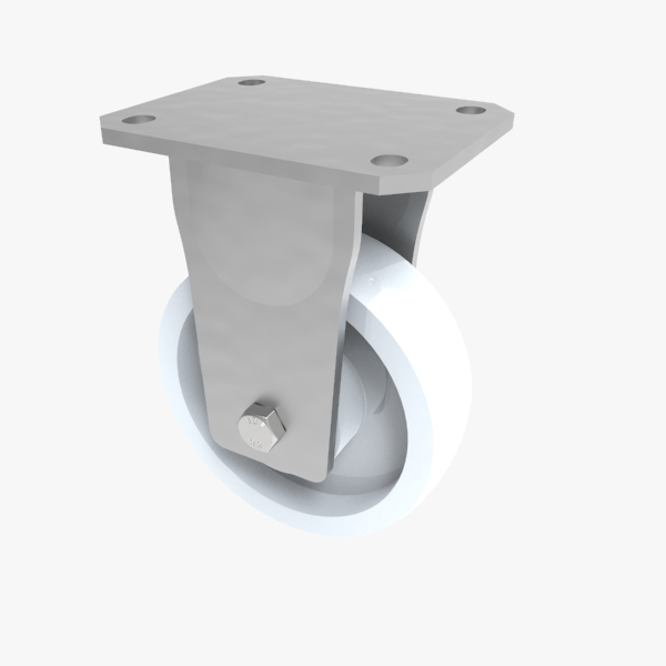 Nylon Plate Fixed Castor 150mm 1000kg Load