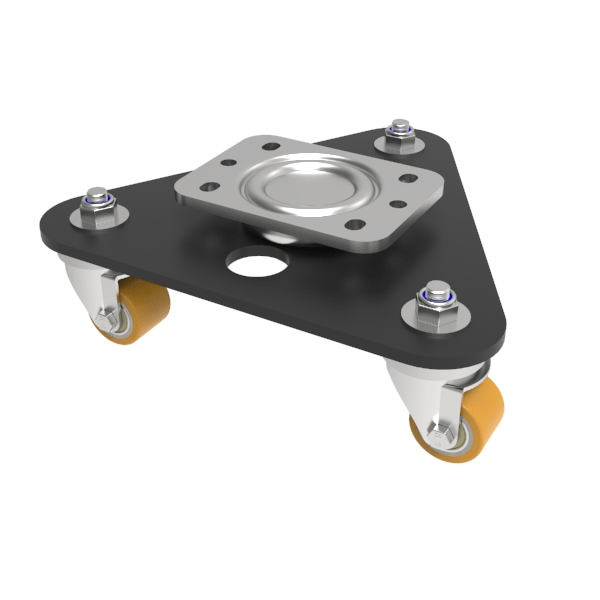 Scenery Skate Polyurethane Cast Iron Plate Swivel Castor 35mm 225kg Load