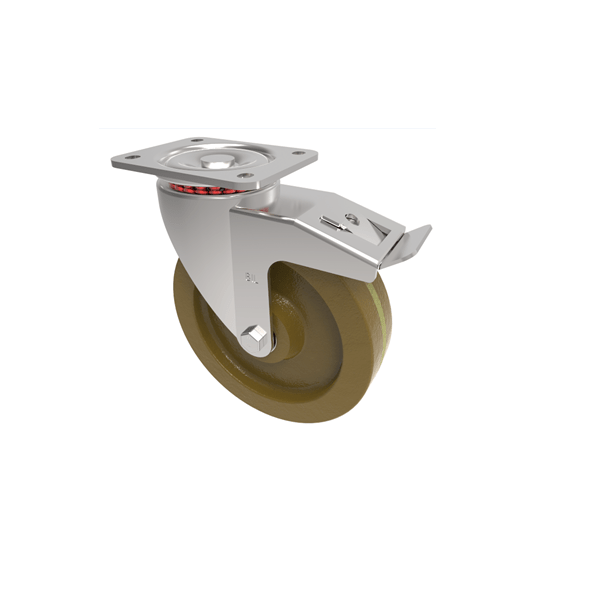 Phenolic Plate Swivel Castor Brake 100mm 180kg Load